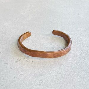 Hammered Texture Solid Copper Cuff Bracelet